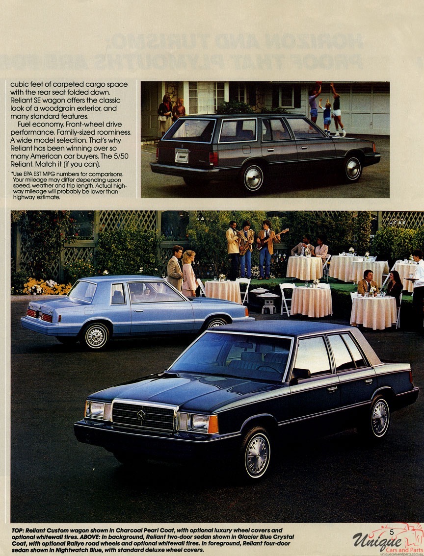 1984 Plymouth Full-Line Brochure Page 7